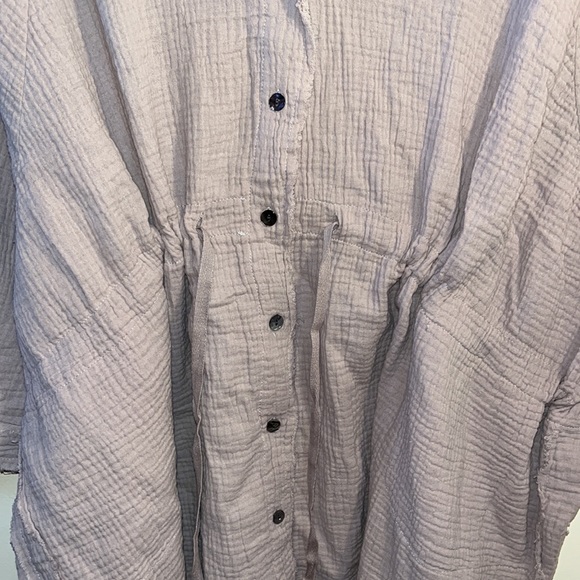 White Birch cotton top with drawstring waist - XL - khaki - Picture 3 of 6